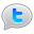 twitter, Blue, Bubble DarkGray icon