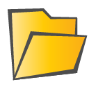 Folder, childish Gold icon
