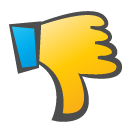 thumb, Down, childish DarkSlateGray icon