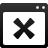 cross, App, window Black icon