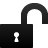 padlock, open Black icon