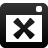 App, cross, window Black icon