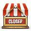 Shop, Closed Firebrick icon