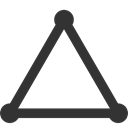 triangle, stroked Black icon