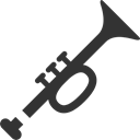 Trumpet, Herald Black icon
