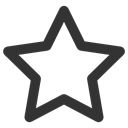 star, outline Black icon