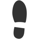 shoe, right Black icon