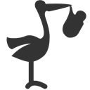 Bundle, Stork Black icon