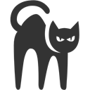 Cat, Black DarkSlateGray icon