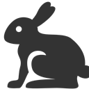easter, rabbit DarkSlateGray icon