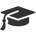graduation, Cap DarkSlateGray icon