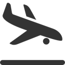 airplane, landing DarkSlateGray icon