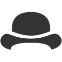 Bowler, hat DarkSlateGray icon