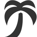 Tree, palm DarkSlateGray icon