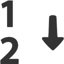 sorting, numerical Black icon