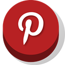 pinterest, Buttonz Firebrick icon
