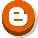 blogger, Buttonz OrangeRed icon