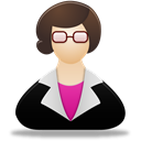 Female, teacher Black icon