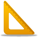 triangle, ruler Black icon