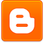 blogger, Shadow OrangeRed icon