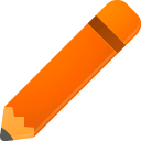 pencil DarkOrange icon