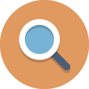 Magnifyingglass SandyBrown icon