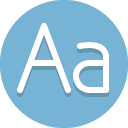 typography SkyBlue icon