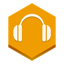 play, music, google Orange icon