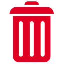 Full, Bin, recycle Crimson icon