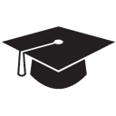 graduation Black icon