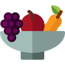 vegan, food, Grapes, organic, Healthy Food, Apple, fruits, vegetarian Black icon