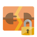 Lock, Disconnect SandyBrown icon