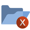 cross, Folder, open SkyBlue icon
