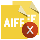 cross, File, Format, Aiff Goldenrod icon