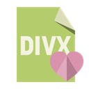 Heart, File, Divx, Format DarkKhaki icon