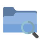 Folder, zoom SkyBlue icon