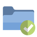 Folder, checkmark SkyBlue icon