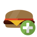 Add, hamburguer Black icon