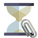 Hourglass, Attachment Black icon
