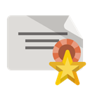 Certificate, star Gainsboro icon