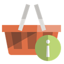 Info, shopping, Basket Black icon
