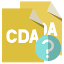 help, Cda, File, Format Goldenrod icon