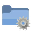 Folder, Gear SkyBlue icon