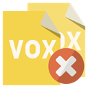 vox, File, Format, Close SandyBrown icon