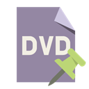 File, Dvd, pin, Format, push LightSlateGray icon