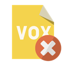 vox, Format, File, Close SandyBrown icon