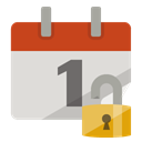open, Lock, Calendar Gainsboro icon