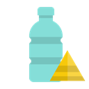 plastic, pyramid, Bottle Black icon