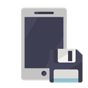 Diskette, phone DarkSlateGray icon