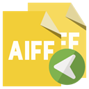 Aiff, Format, Left, File Goldenrod icon
